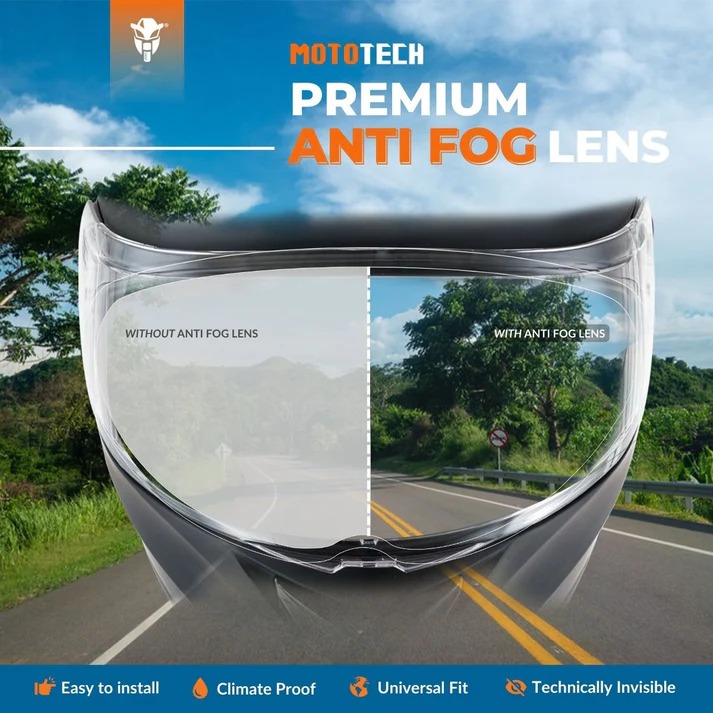 MOTO TECH-VISOR INSERT UNIVERSAL-ANTI FOG-CLEAR