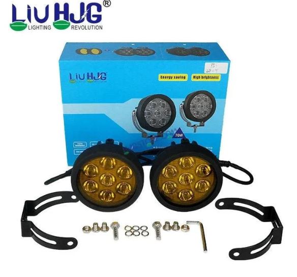 HJG - 7 LED ROUND F/L W/ WIRING - LIGHT