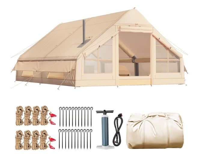 AS-  INFLATABLE CAMPING TENT WITH PUMP-CAMPING ACC