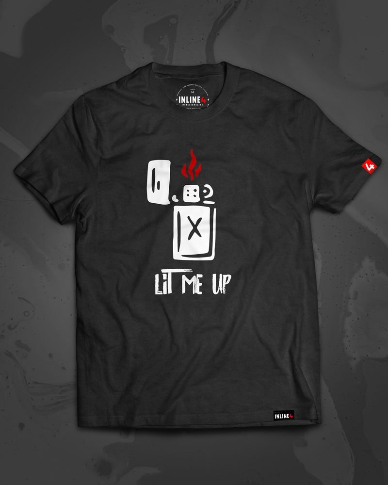INLINE4-LIT ME UP-MOTO T-SHIRTS-XXL