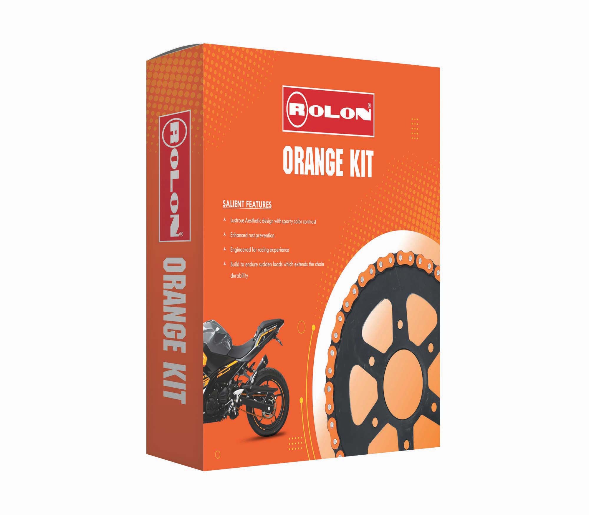 ROLON-DUKE 390CC-CHAIN SPROCKET KIT-ORANGE