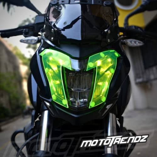 MTZ-HEADLIGHT PROTECTOR-DOMINAR(250/400)(BS4/BS6)-(NEON GRN)