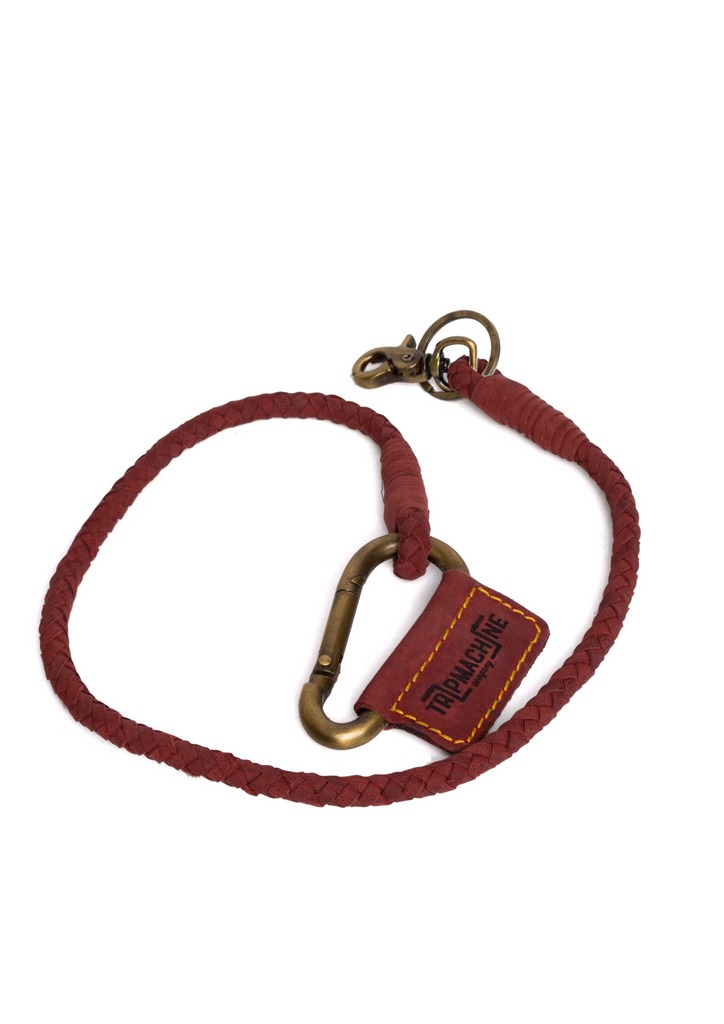 TRIP MACHINE-BRAIDED-KEY CHAIN-CHERRY RED