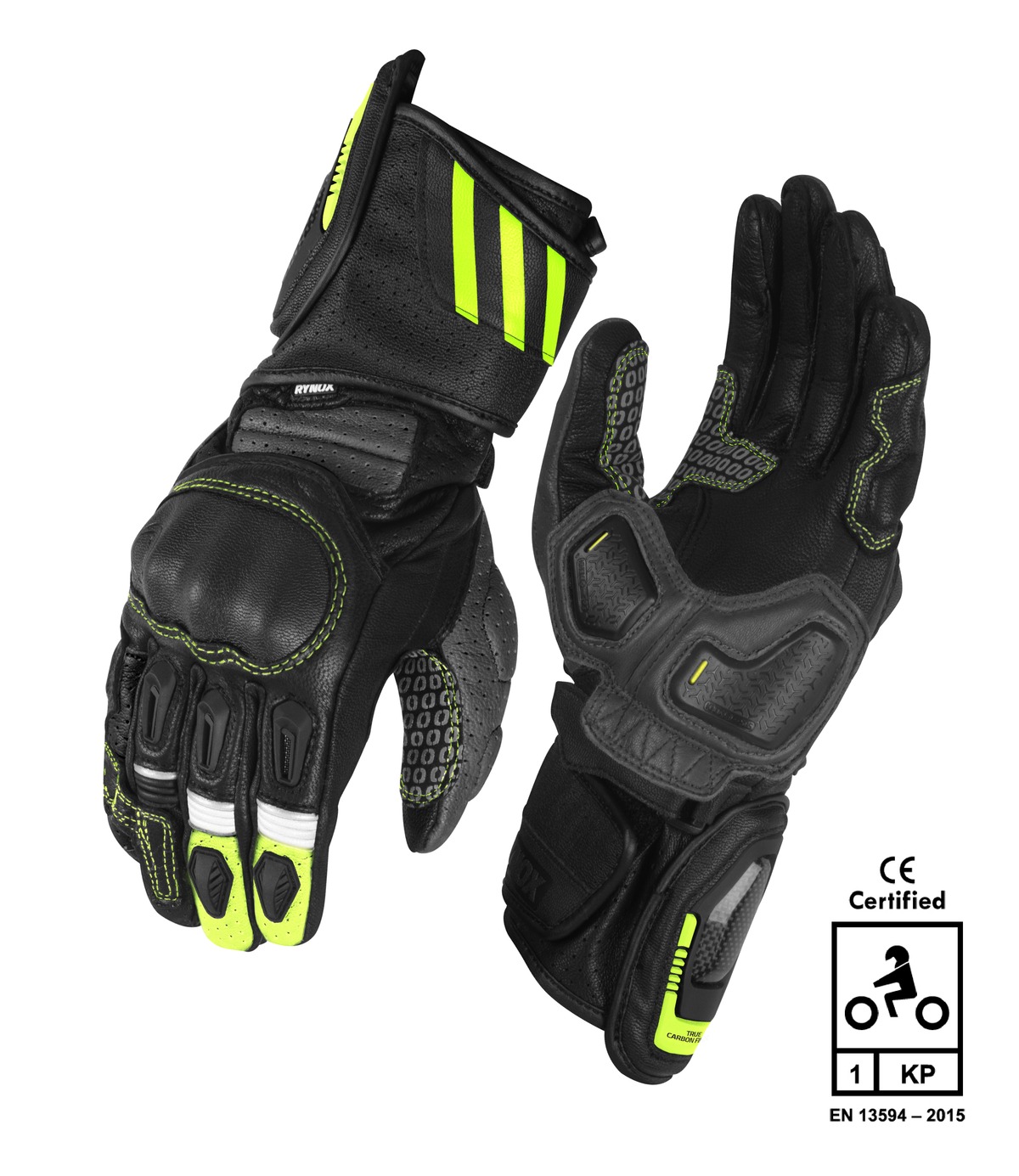 RYNOX-STORM EVO 3 MOTORSPORTS-RIDING GLOVE-HIVIZ/GRY