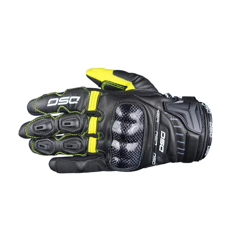 DSG-CARBON X-RIDING GLOVE-BLK/YLW/FLOURO