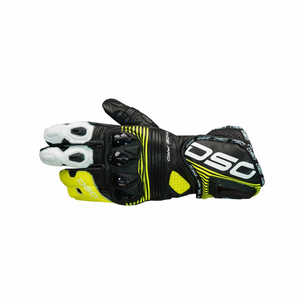 DSG-RACE PRO-RIDING GLOVE-BLK/YLW/FLOURO/WHT