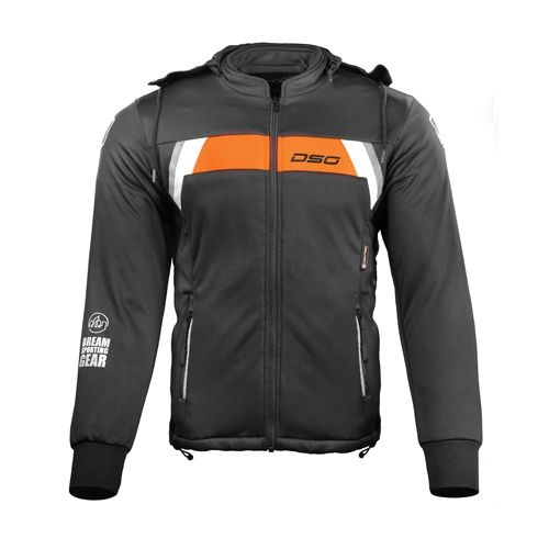 DSG-URBAN RIDER HOODIE-RIDING JACKET-BLK /RED/FLOURO