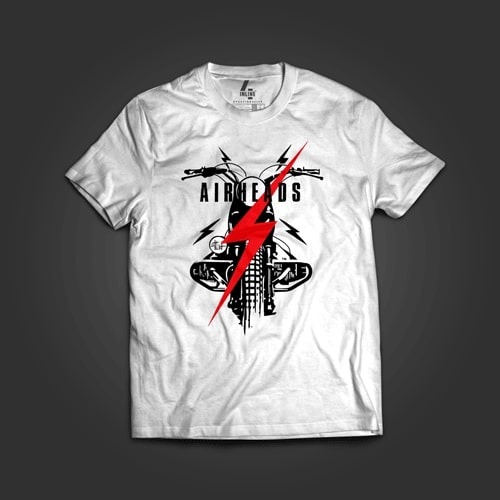 INLINE 4-AIRHEADS-MOTO T-SHIRTS-M