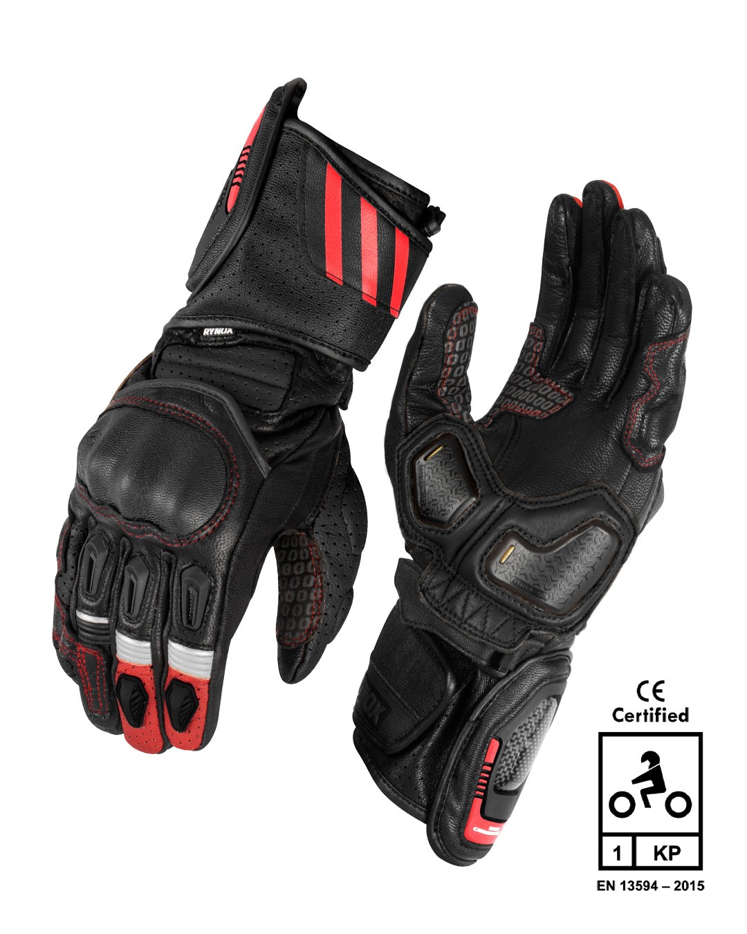 RYNOX-STORM EVO 3 MOTORSPORTS-RIDING GLOVE-BLACK/RED