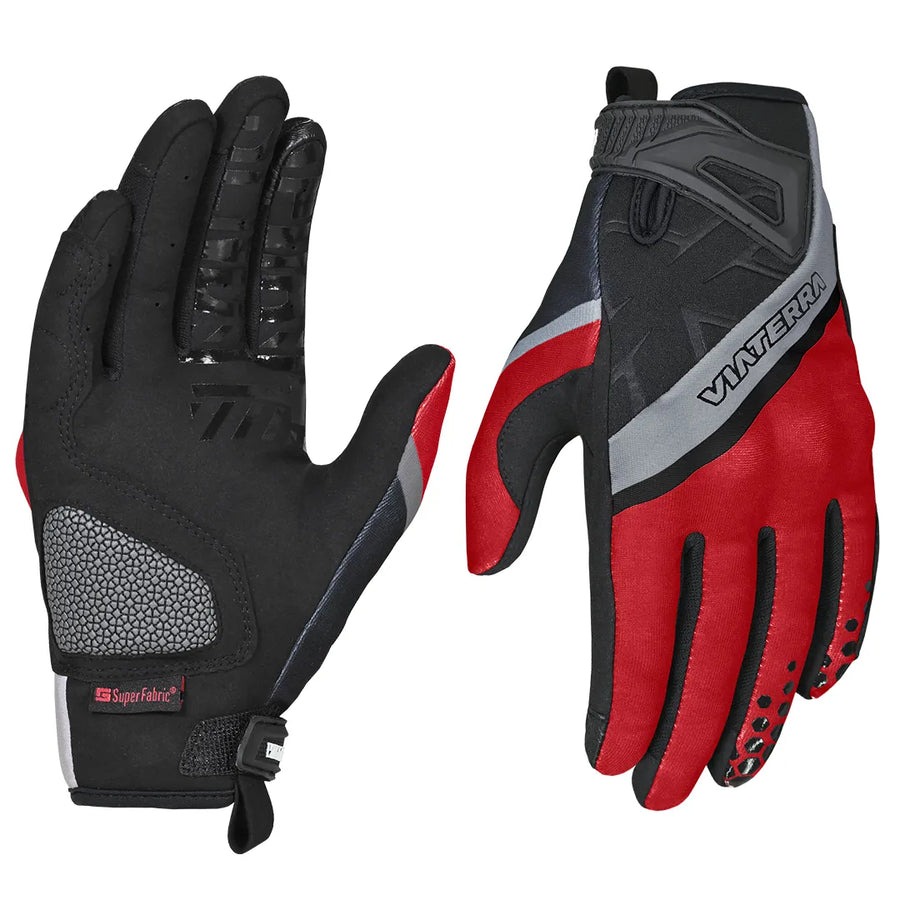 VIATERRA-ROOST-RIDING GLOVE- CHILLI RED