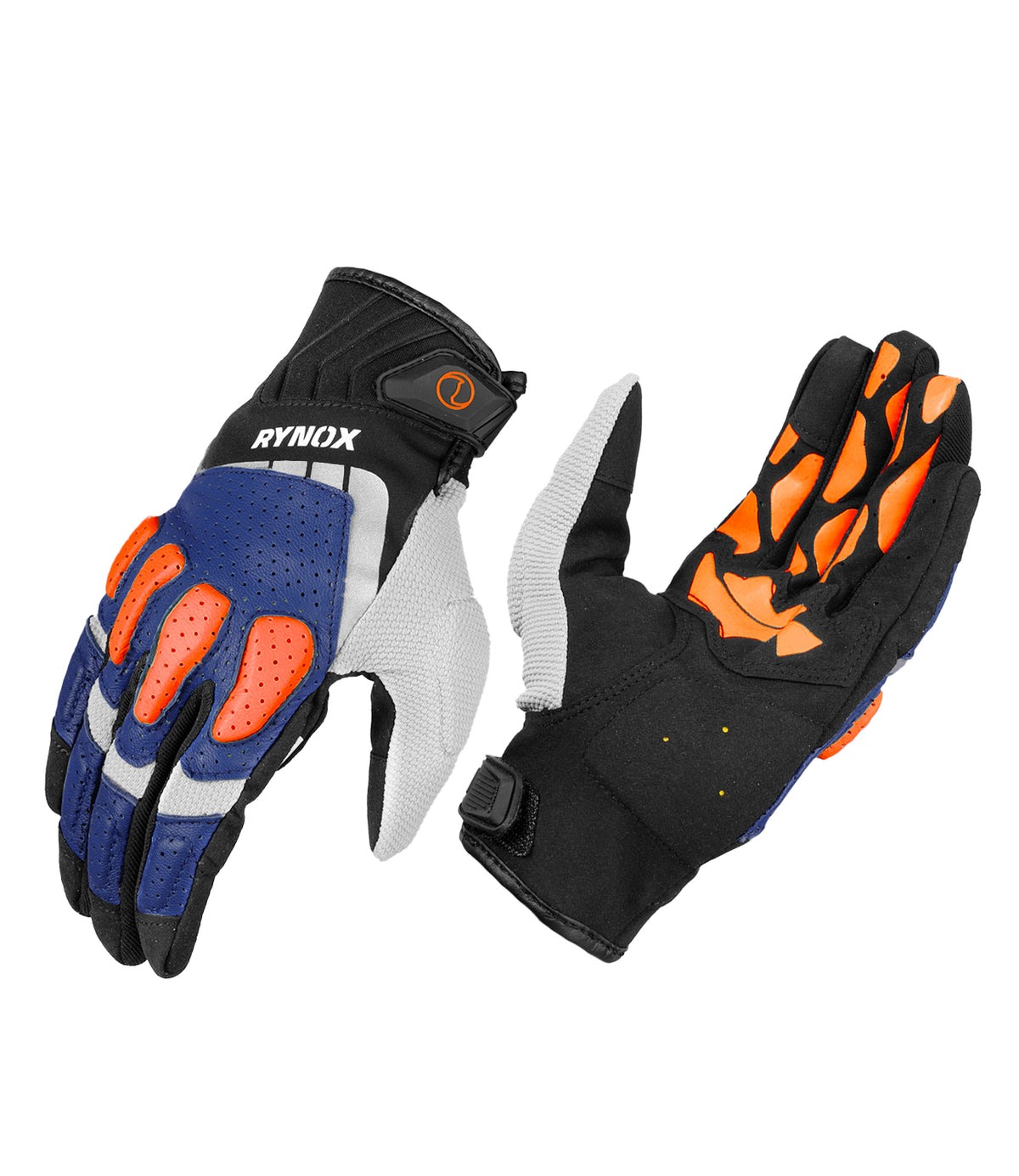 RYNOX-RAID RIDGE PRO GLOVES-OFFROAD GLOVES- BLU/ORG