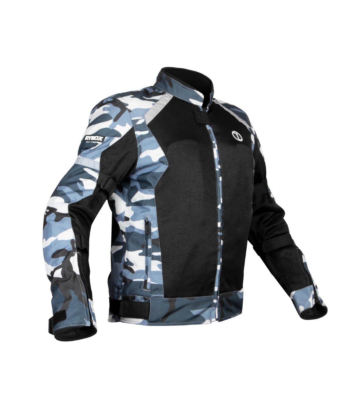 RYNOX-URBAN X-RIDING JACKET-CAMO BLUE+GREY MESH