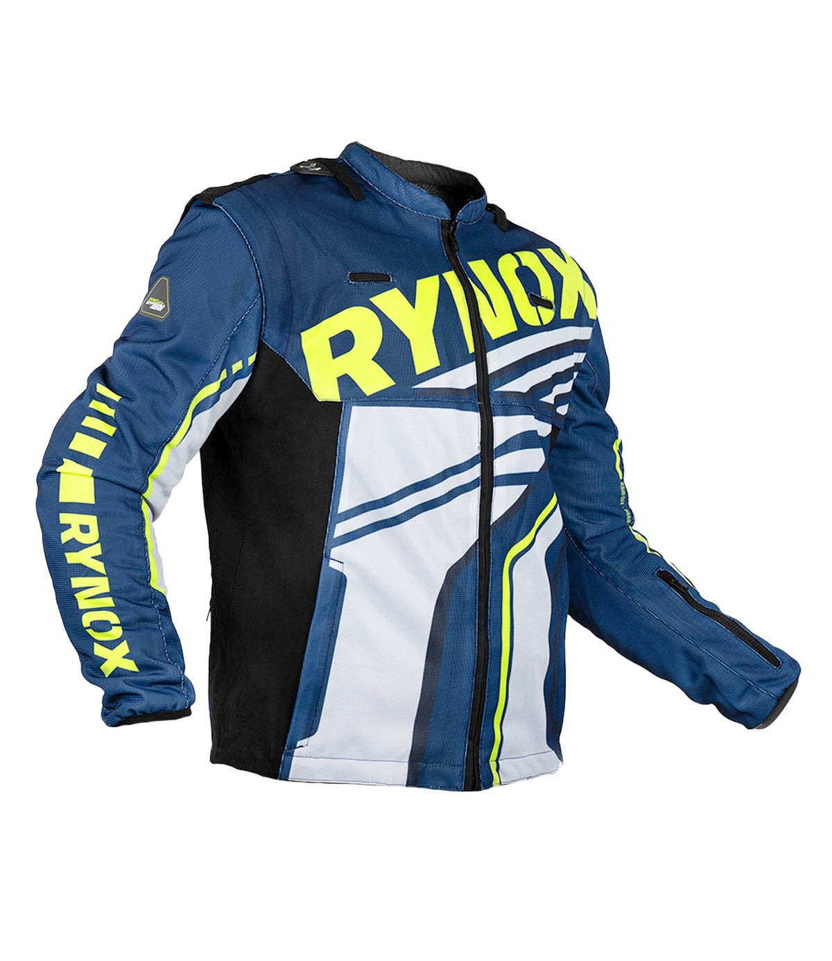 RYNOX-RAID DUNE NEO TRAIL-OFFROAD JACKET- BLU/HIVIZ GRN