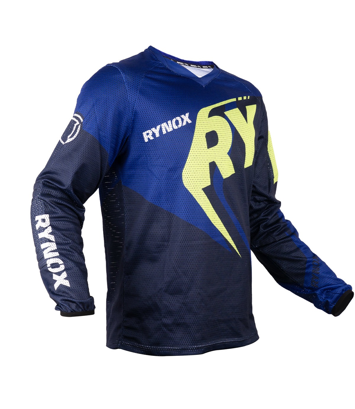 RYNOX-RAID SWITCHBACK NEO-OFF ROAD JERSEY- BLU/HIVIZ GRN