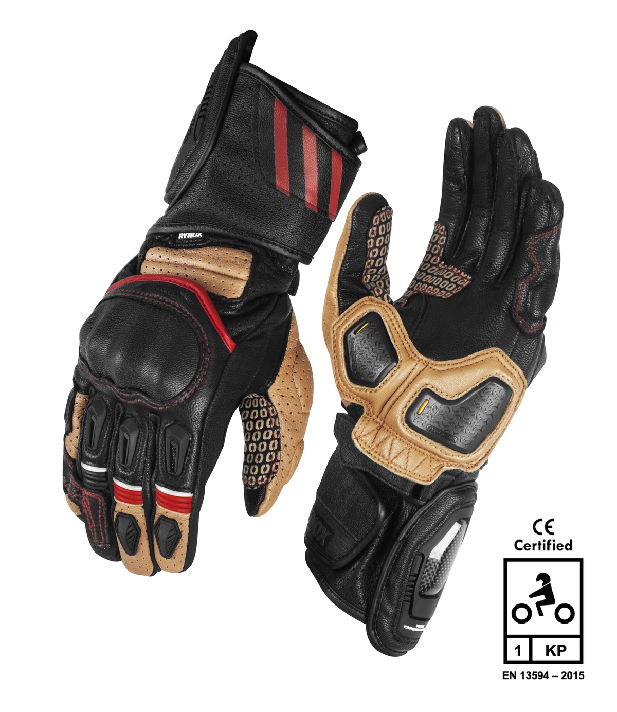 RYNOX-STORM EVO 3 MOTORSPORTS-RIDING GLOVE-BROWN/BLACK