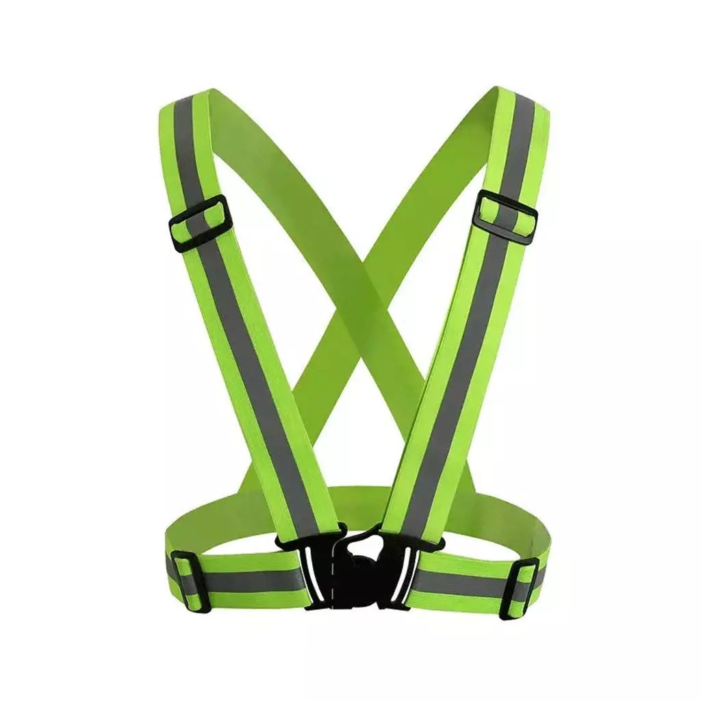 TR-ADJ SAFETY REFLECTIVE CROSS BELT-BIKE ACCESSORIES-GREEN