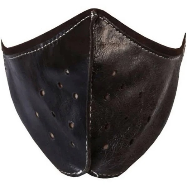 NAADODI-LEATHER FACE MASK-MOTOR CYC ACC-BLACK