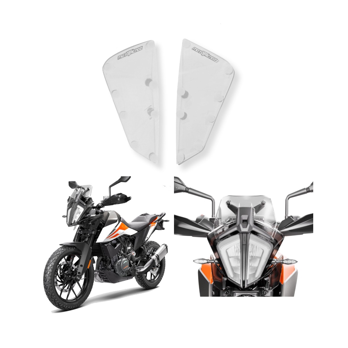 MTZ-HEADLIGHT PROTECTOR-KTM ADV 390(CLEAR)-MOTOR CYC ACC