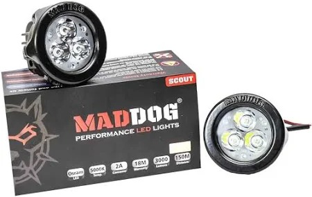 MAD DOG-SCOUT LIGHTS LED WIDE ANGLE AUXILLARY -LIGHT