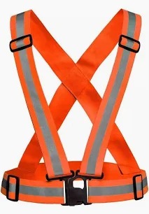 TR-ADJ SAFETY REFLECTIVE CROSS BELT-BIKE ACCESSORIES-ORANGE