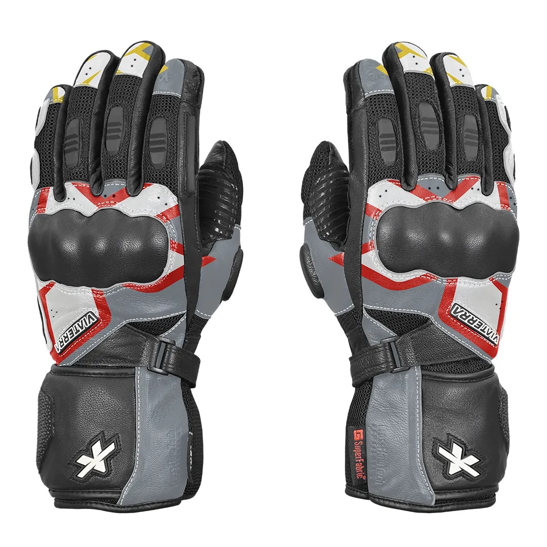 VIATERRA-KRUGER-RIDING GLOVE-SUNSET RED