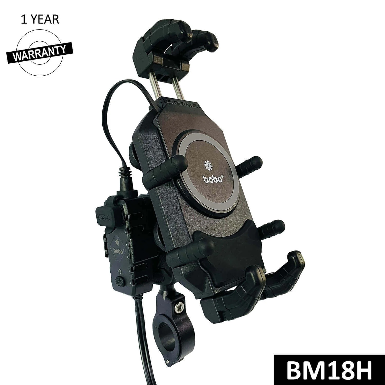 BOBO-BM18H 4-SIDED GRIP WITH WIRELESS CHARGER-MOBILE MOUNT