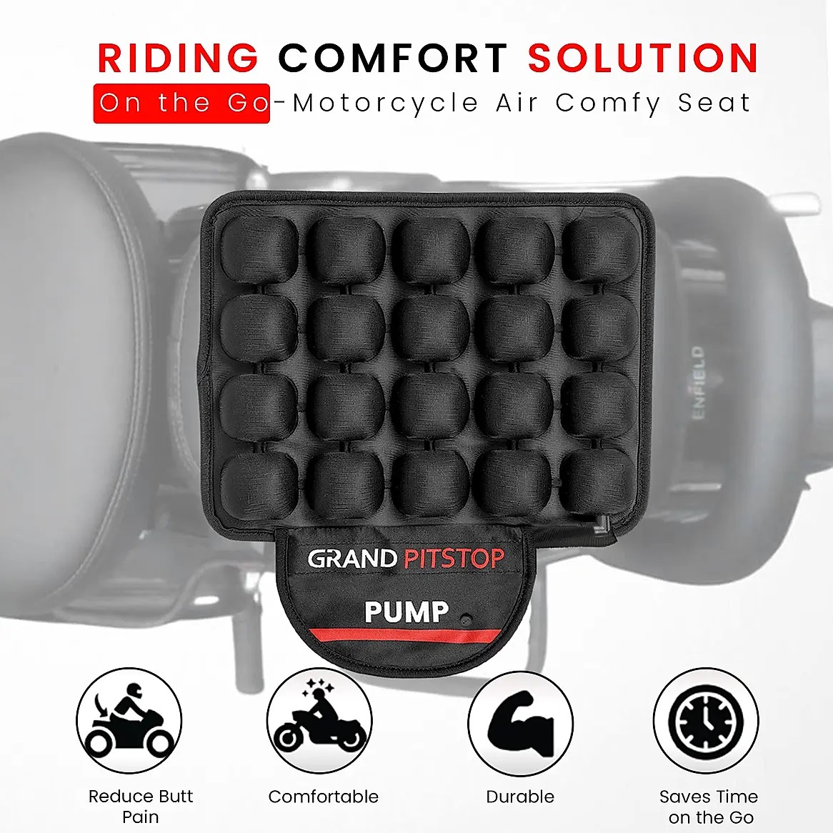 GP-AIR SEAT BUBBLE WITH PUMP (PILLION)-MOTOR CYC ACC