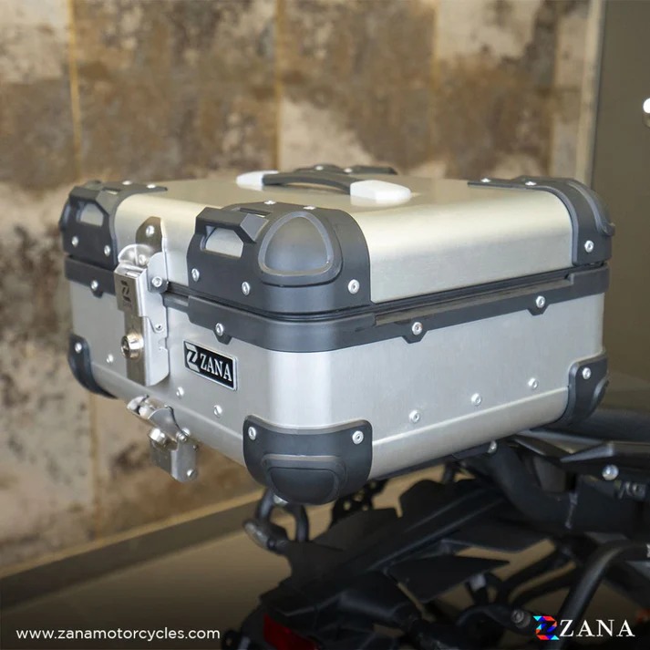 ZANA-ALUMINIUM TOP BOX-TOP CASE-SILVER-45L