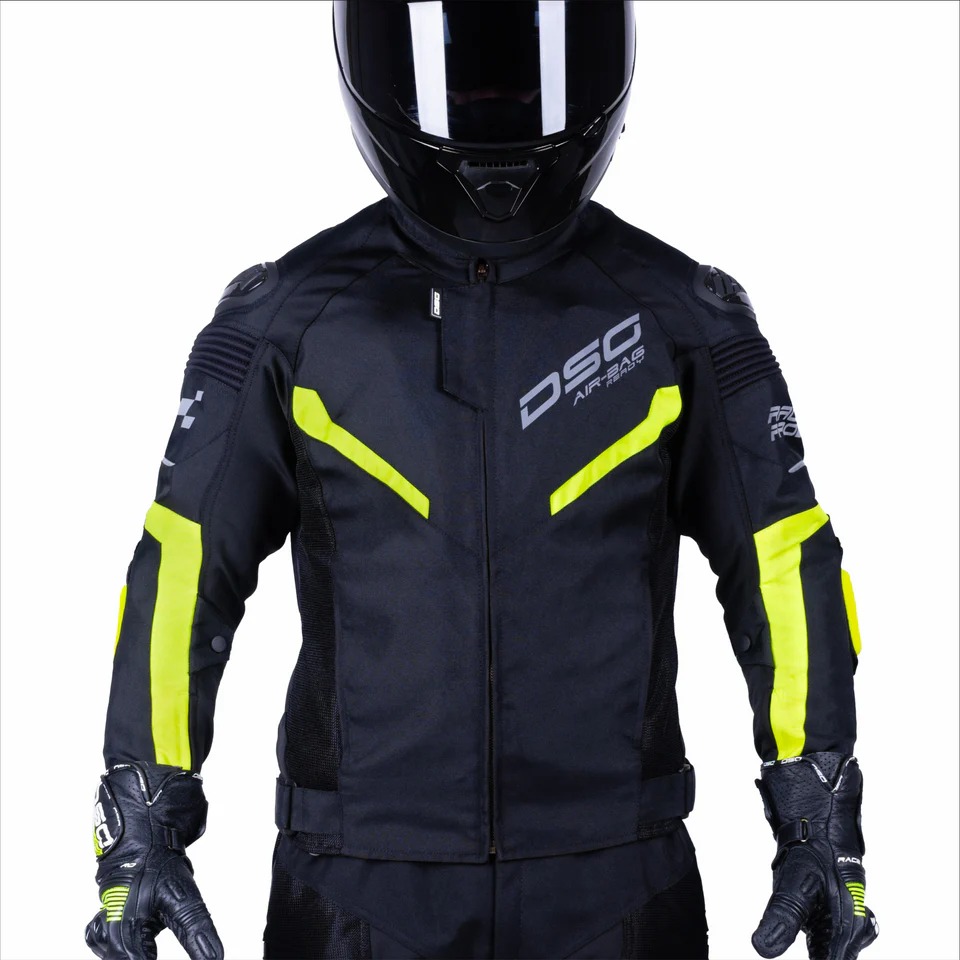 DSG-RACE PRO V2-RIDING JACKET-BLK/YLW/FLOURO