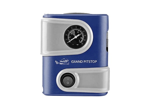 GP-TYRE INFLATOR DUAL PORT-MOTOR CYC ACC-BLUE