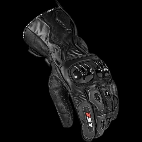 LS2-SWIFT LEATHER-RIDING GLOVE-BLK