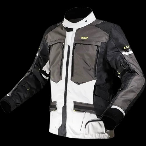 LS2-NORWAY-RIDING JACKET-GRY/BLK/HIVIZ YLW