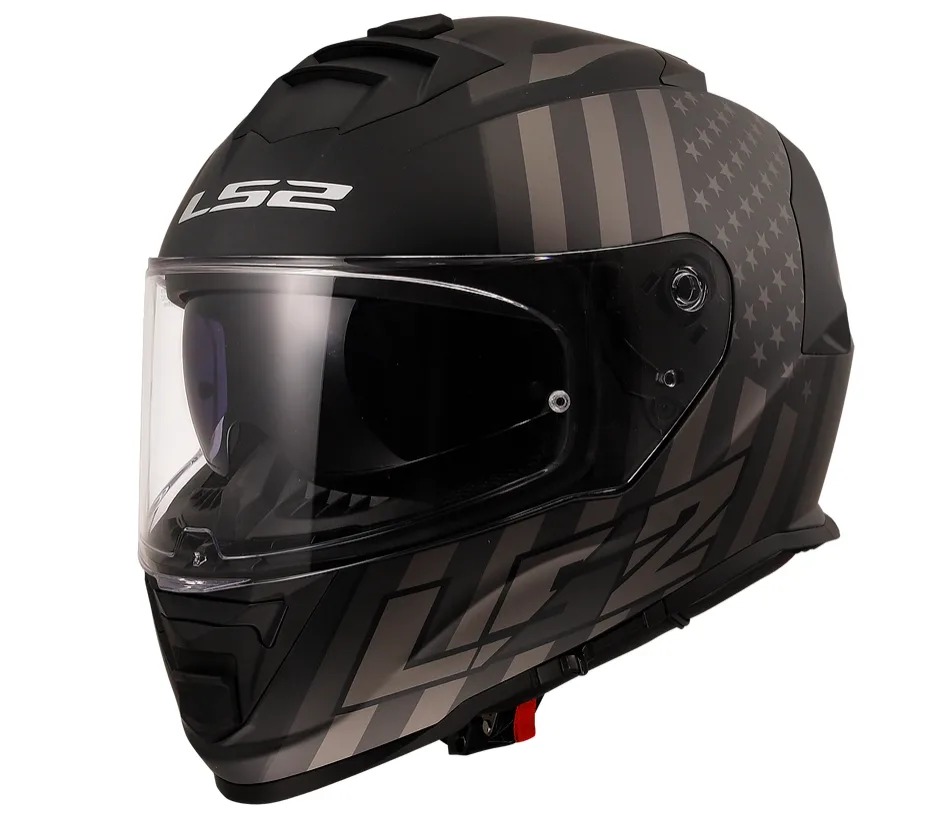 LS2-FF800 STORM II FLAG-HELMET-GLOSS BLK/GRY