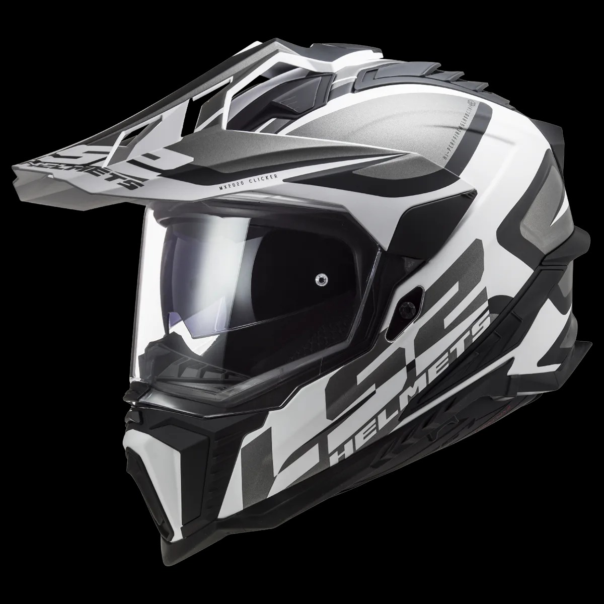 LS2-MX701 EXPLORER ALTER-DUAL SPORT HELMET-MATT BLK/WHT