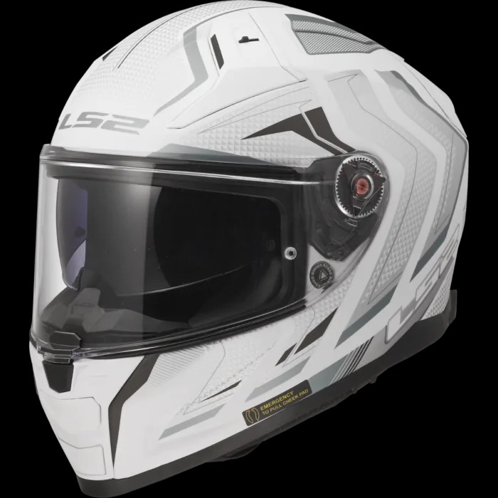 LS2-FF811 VECTOR II ALIZER-HELMET-WHT/SILVER