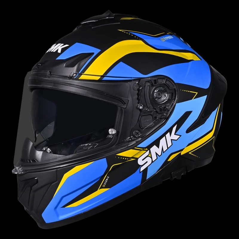 SMK-TYPHOON GL254 AZONIX-HELMET-BLK/BLU/YLW