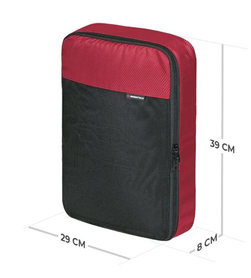 VIATERRA-PACKING CUBE-BAG-RED-MEDIUM