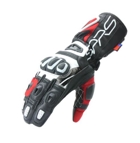 SPRS-MENS LEATHER GLOVE-RIDING GLOVE-BLACK/RED