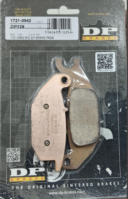 DP BRAKES - DP129 1721-0942 MC DP BRAKE PAD - BRAKE PAD