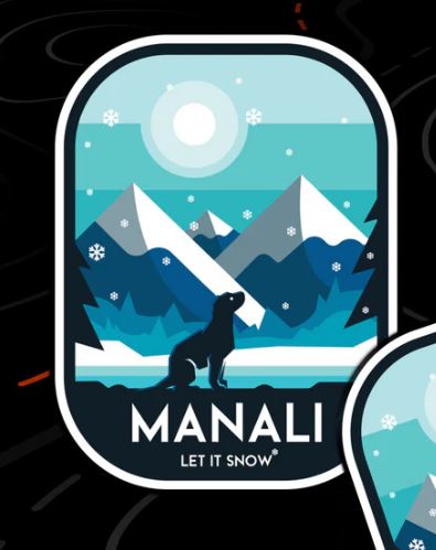 L2W - MANALI LET IT SNOW - BIKE STICKERS