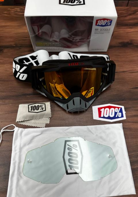 AS - 100% MOTOCROSS GOGGLE - HELMET ACC-BLK/GREY