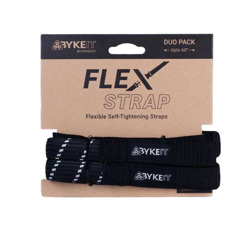 BYKE IT-FLEX STRAP-BUNGEE CORD-BLK/SILVER-25MM