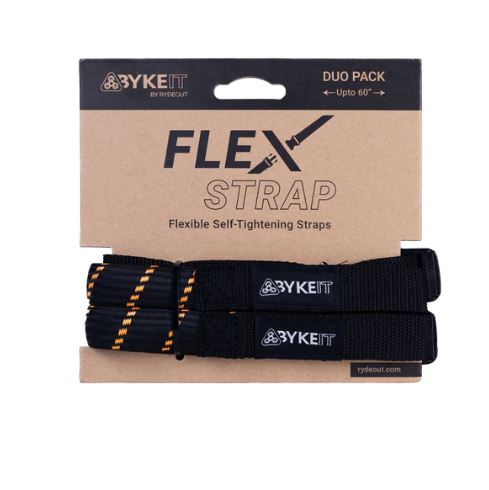 BYKE IT-FLEX STRAP-BUNGEE CORD-BLK/ORG-25MM