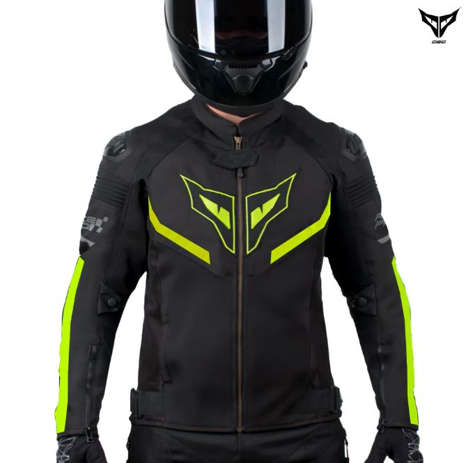 DSG - RACE PRO V3  JACKET - RIDING JACKET - BLK/YLW/FLOURO