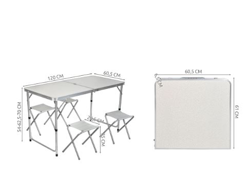 AS-TRIZAND FOLDING TABLE SET-CAMPING ACC  