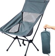 AS-PORTABLE FOLDING CHAIR-CAMPING CHAIR-GRAY