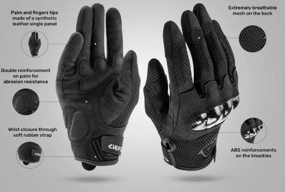 ACERBIS-RAMSEY MY VENTED-RIDING GLOVE-BLACK