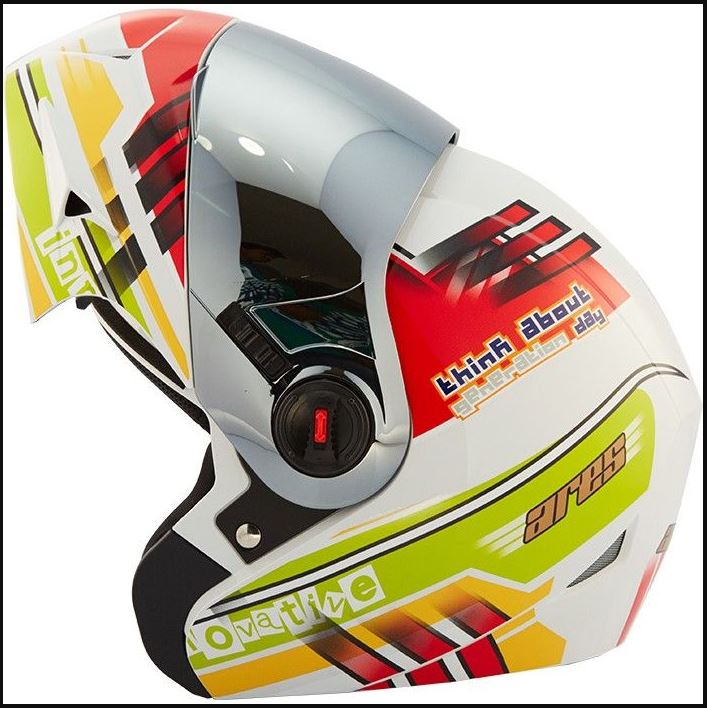 ARES-SB-41 TRACK GLOSSY-MODULAR HELMET-WHITE