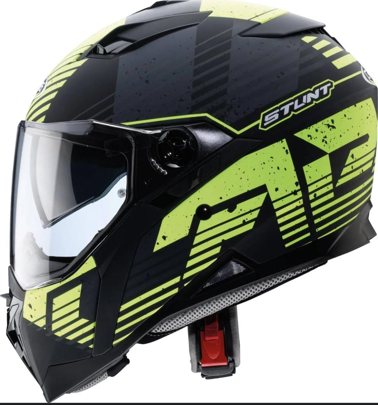 AS-CABERG STUNT DOUBLE VISOR-FULL FACE HELMET-MATT BLK/HIVIZ