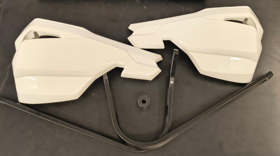 AS-BB HANDGUARD-MOTOR CYC ACC-WHITE